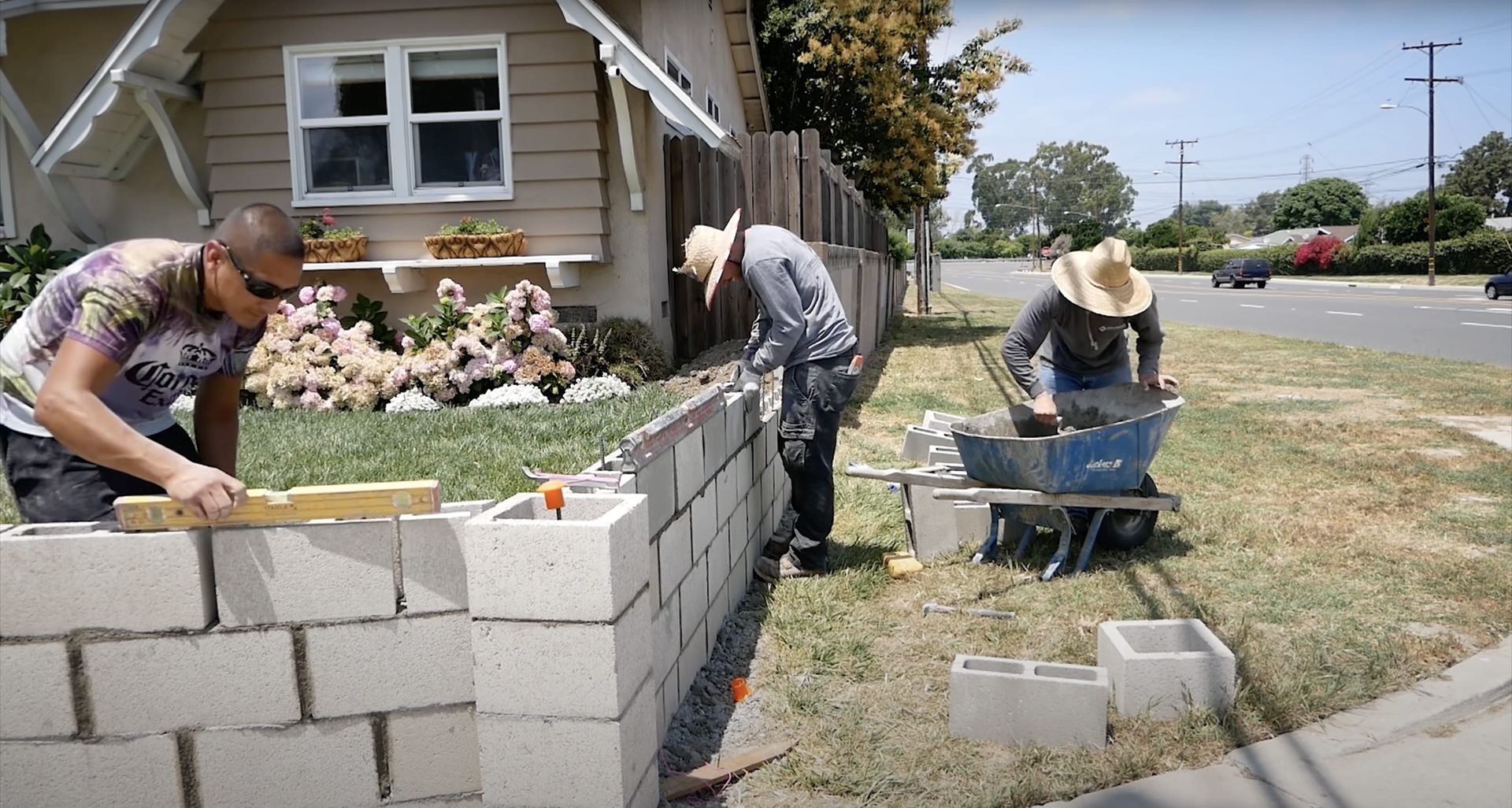 RegalCrest Kent Concrete team building quality retaining walls Professional concrete construction team working on retaining wall installation in Kent, OH